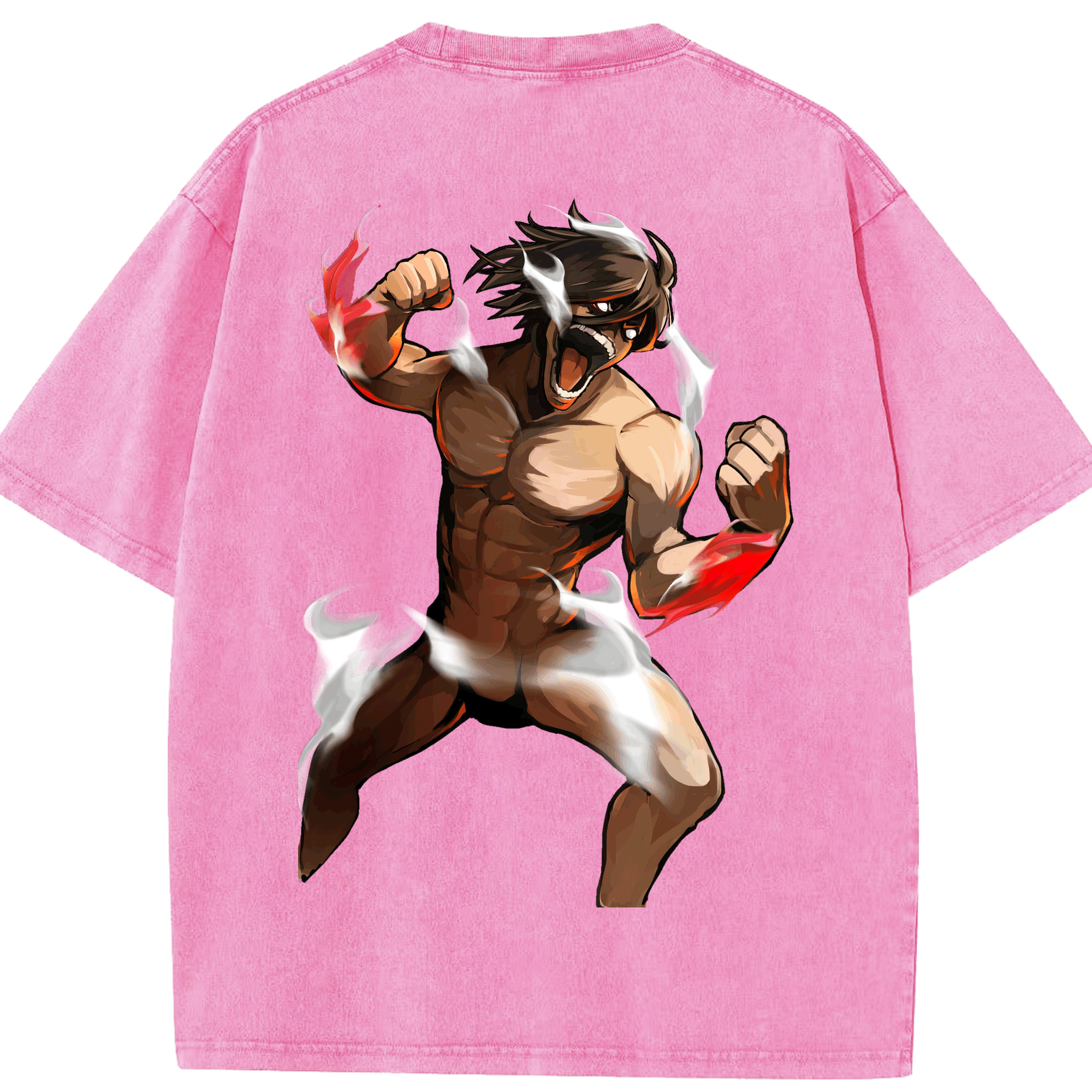 （画像用） 進撃の巨人 Attack on Titan 綿100% ヴィンテージ風 半袖Tシャツ（背面プリント）
